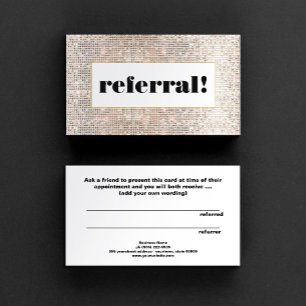 Customer Referral Faux Silver Sequins