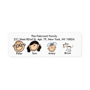 Customer Request Family Address Labels by stick_figures at Zazzle