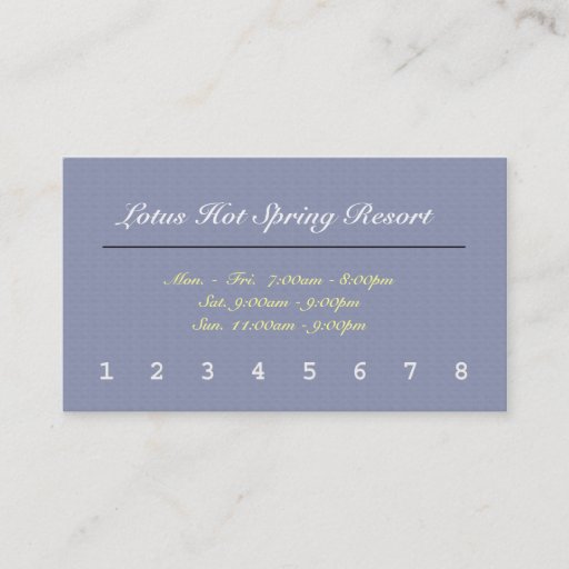 Customizable customer reward punch card. business cards