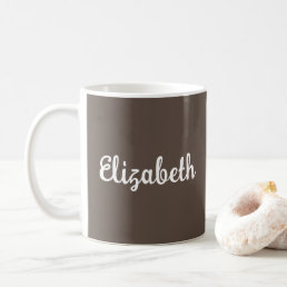Customer Script Name Brown Template Elegant Coffee Mug