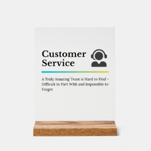 Customer Service Appreciation Acrylic Sign