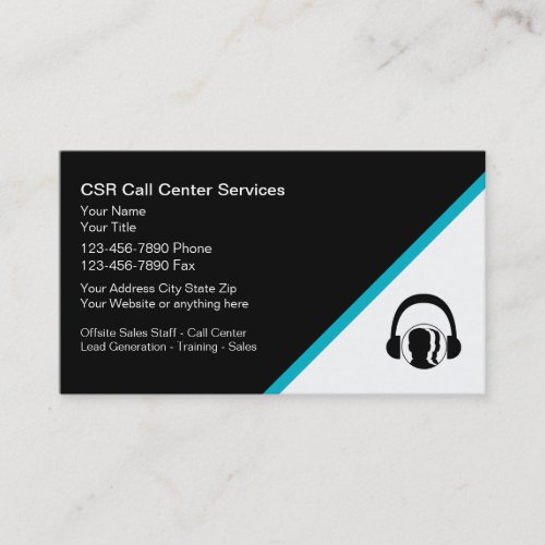 Customer Service Call Center Business Cards