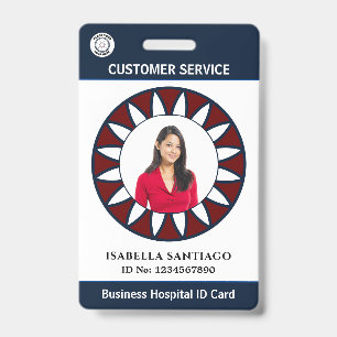 Customer Service Employee Photo Business Custom  Badge