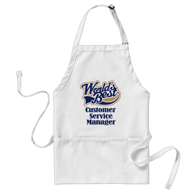 Customer Service Manager Gift Adult Apron (Front)