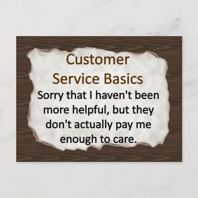 Customer Service Postcard (Front)