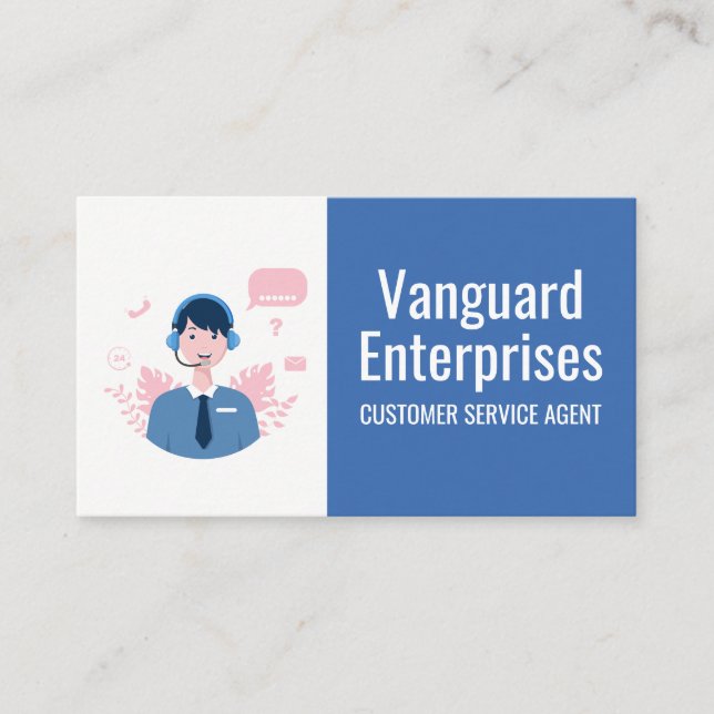 Customer Service Rep | Call Center Business Card (Front)