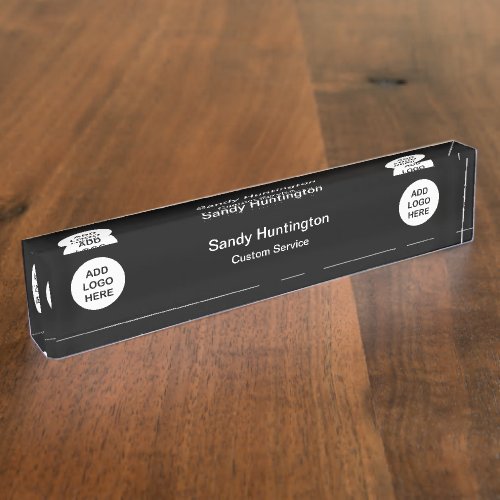 Customer Service Rep With Logo Template Desk Name Plate