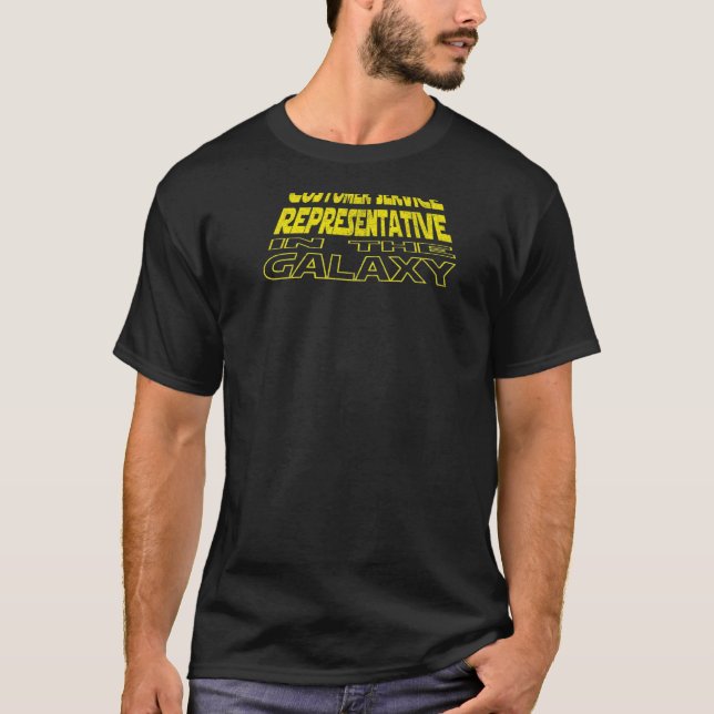 Customer Service Representative  Space Backside T-Shirt (Front)