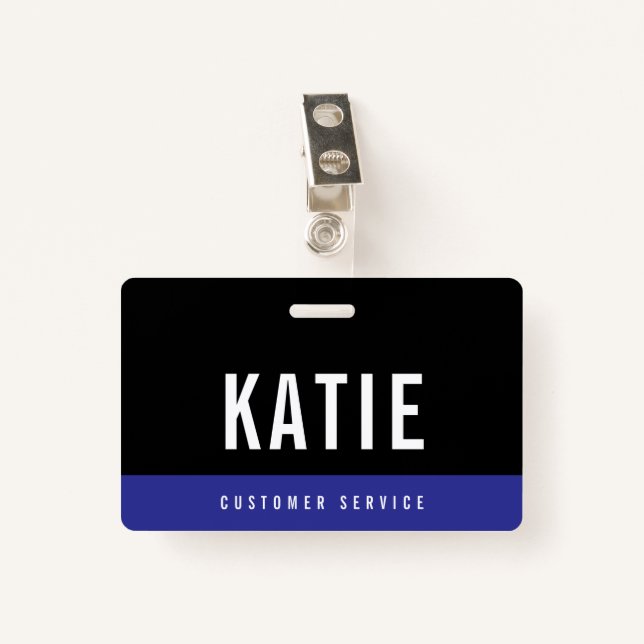 Customer Service Support Company ID Badge (Front with Clip)