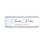 Customer Silver Glitter Calligraphed Template Name Tag