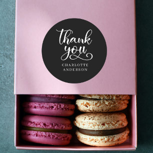 Customer specific, black Thank you! sticker