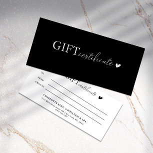 Customer specific Business Gift Certificate