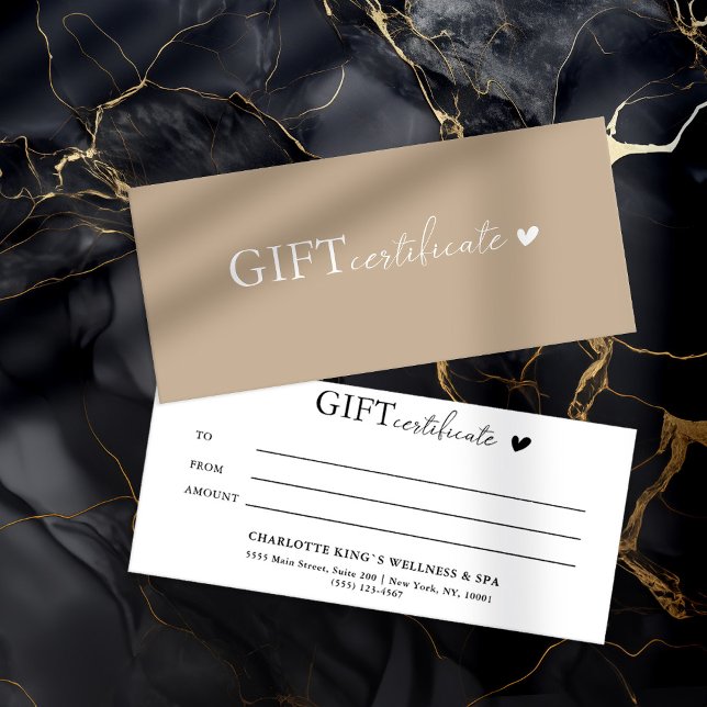 Customer specific Business Gift Certificate (Creator Uploaded)