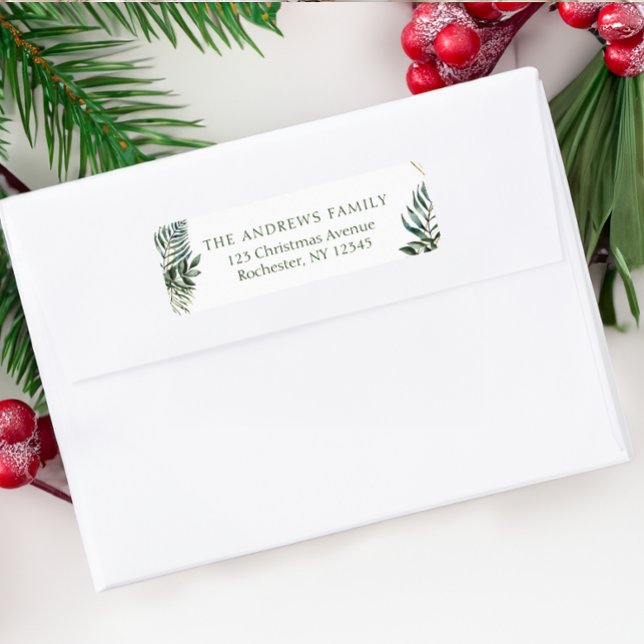 Customer specific Christmas Botanical   Label (Creator Uploaded)