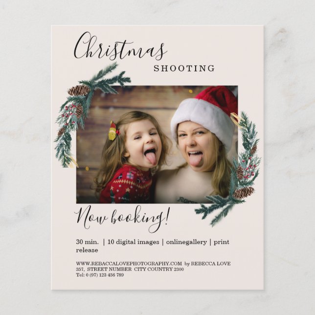 Customer specific Christmas  photo flyer (Front)