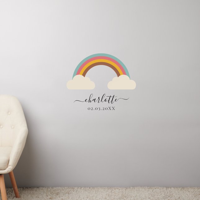 Customer specific Cute Boho Rainbow Wall Decal (Living Room 2)