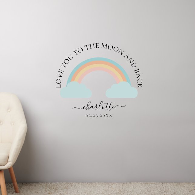 Customer specific Cute Rainbow Wall Decal (Living Room 2)
