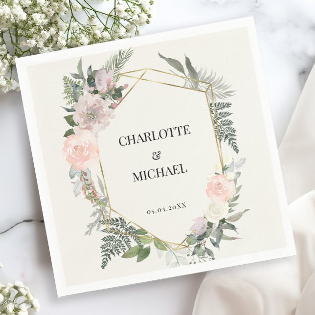 Customer-specific eucalyptus flowers napkins (Creator Uploaded)