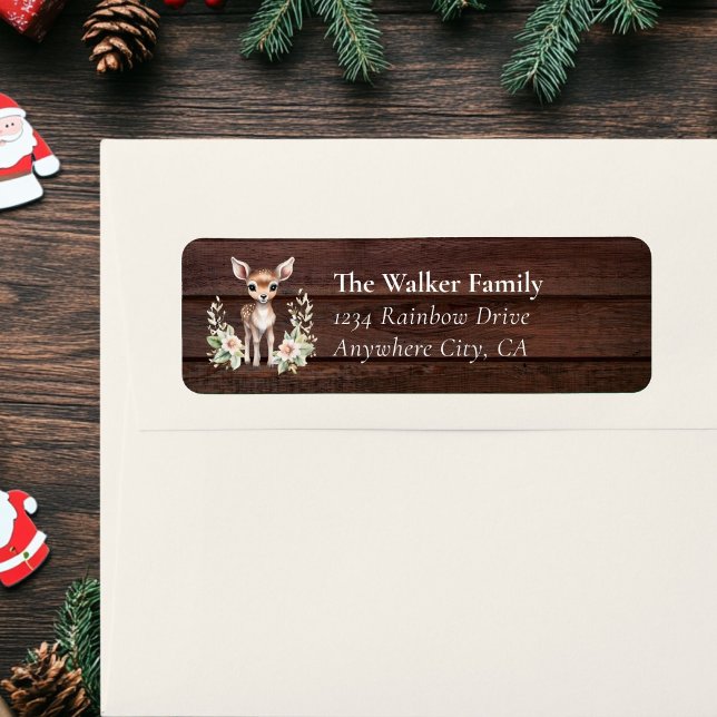 Customer Specific, Floral, Deer, Christmas Label (Customer Specific, Floral, Deer, Christmas Label
Customer Specific, Deer, Christmas, Wood, Label.)