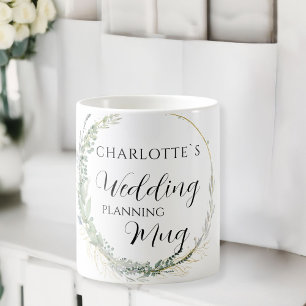 Customer specific, floral "Wedding-Planning-Mug". Coffee Mug