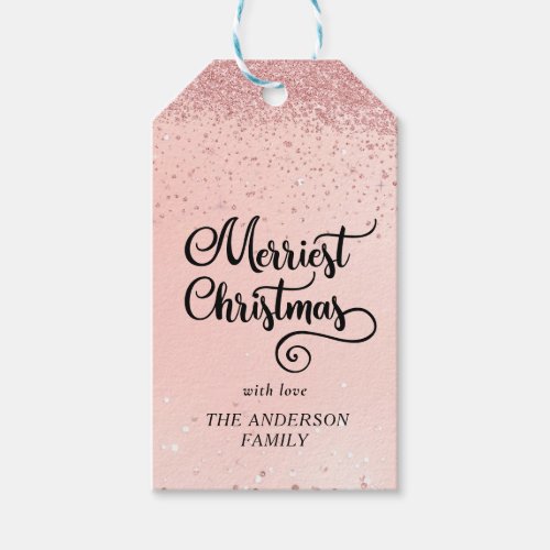 Customer specific Glitter  Christmas  Gift Tags