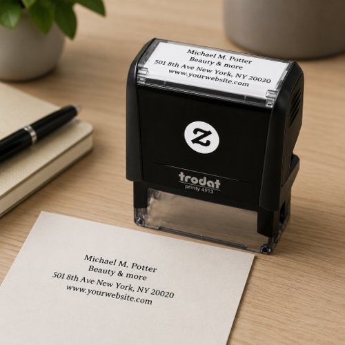 Customer specific, handwriting self-inking stamp