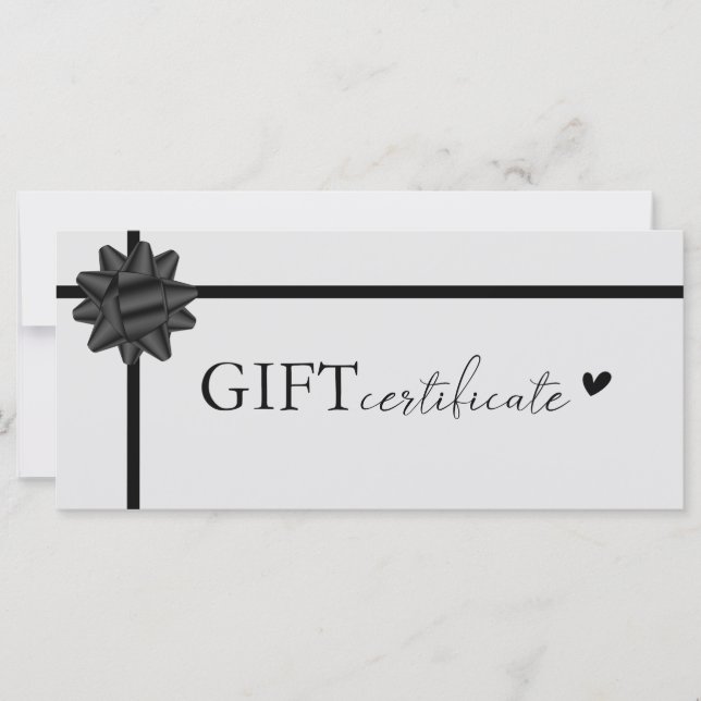 Customer specific, Logo Business Gift Certificate (Front)
