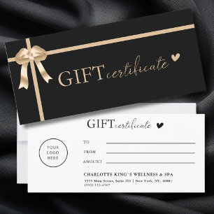 Customer specific, Logo, Business Gift Certificate