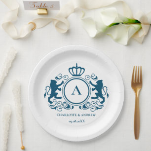 customer specific logo Monogram Wappen Paper Plates