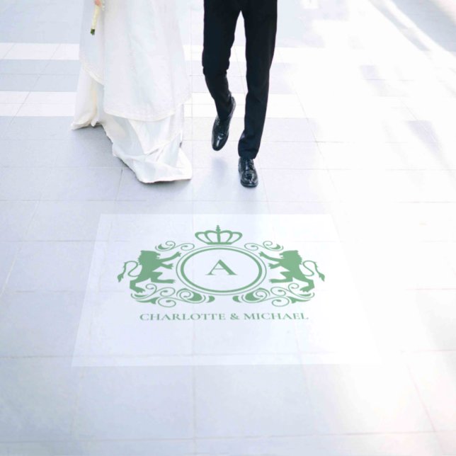 Customer Specific Logo Monogram Wedding  Floor Decals (Wedding)