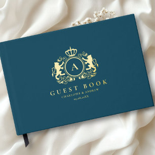 Customer specific Logo Monogram Wedding Foil Guest Book