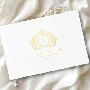 Customer specific Logo Monogram Wedding Foil Guest Book