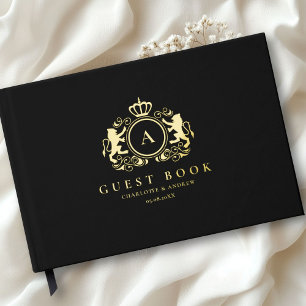 Customer specific Logo Monogram Wedding Foil Guest Book