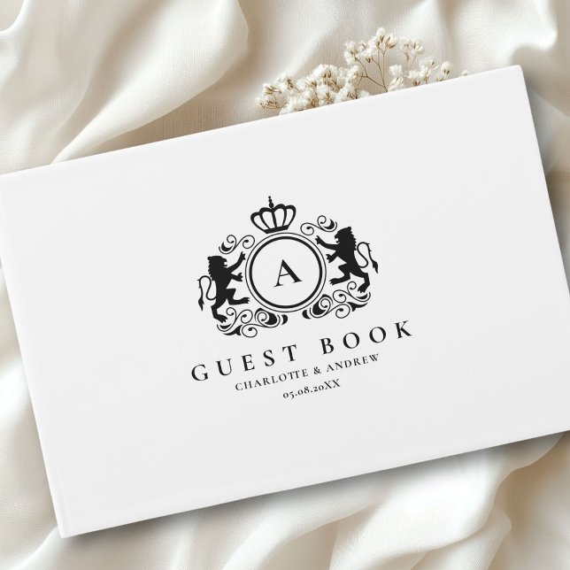 Customer specific Logo Monogram Wedding Guest Book (Customer specific Logo Monogram Wedding Guest Book with your name and date. )