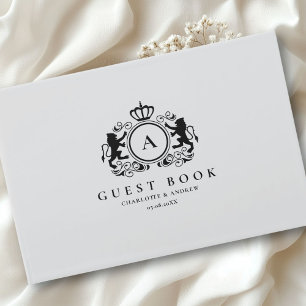 Customer specific Logo Monogram Wedding Guest Book