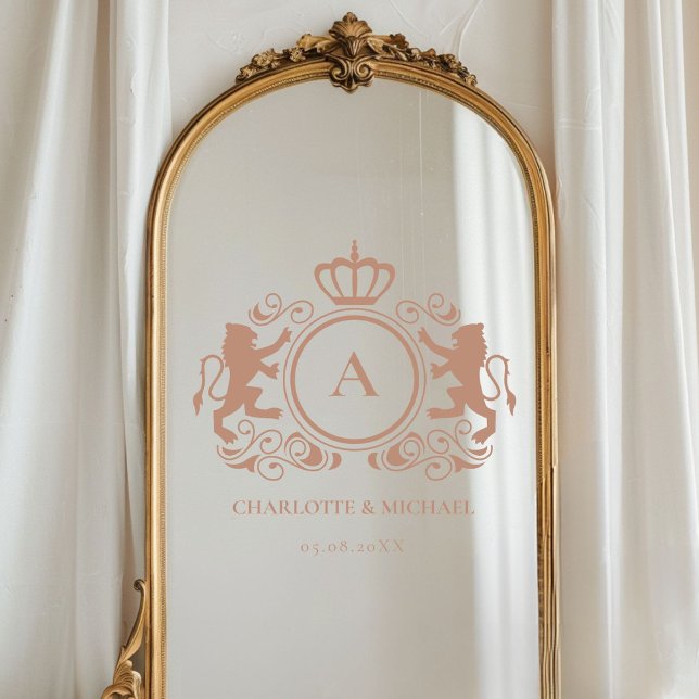 Customer Specific Logo Monogram Wedding Window Cling (Customer specific, logo, monogram wedding, window cling with your names and date.)