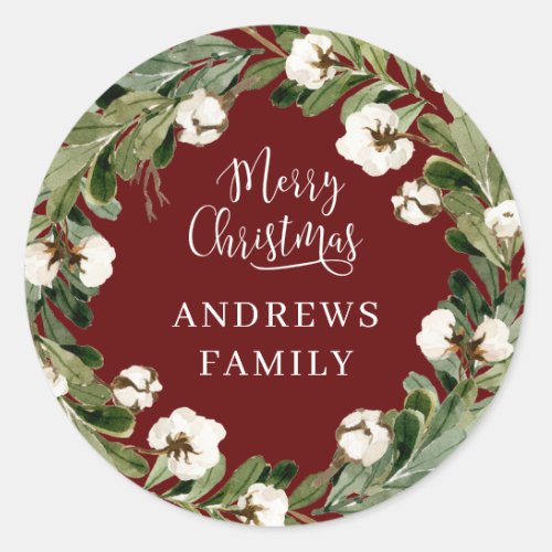 Customer specific Merry Christmas   Classic Round Sticker