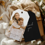 Customer-specific photo wedding  gift tags<br><div class="desc">Elegant,  simple,  customized photo gift tags.</div>