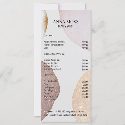 Customer_specific Rosegold Glitter Price List