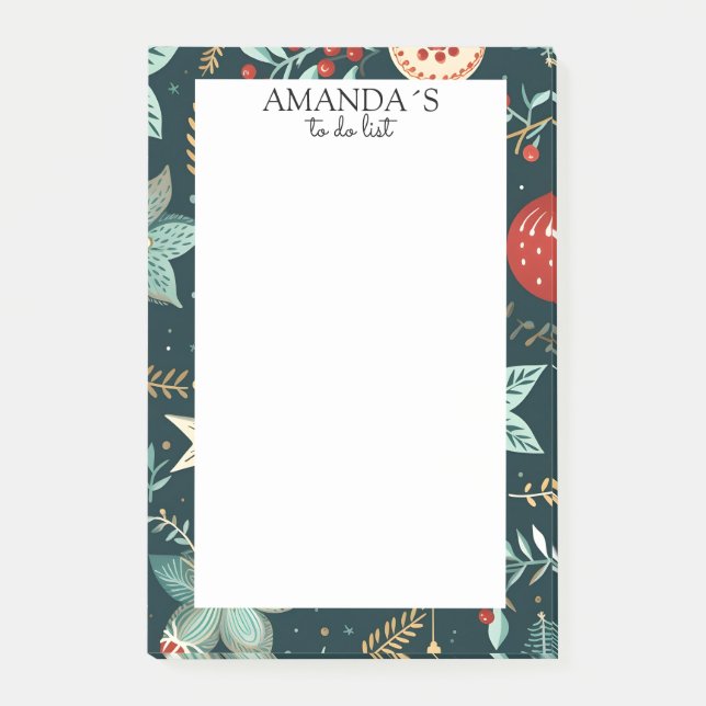 Customer specific winter, christmas pattern Notes (Front)