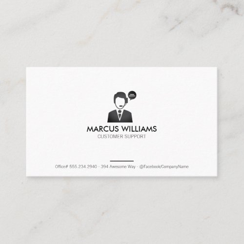 Customer Support Business Card
