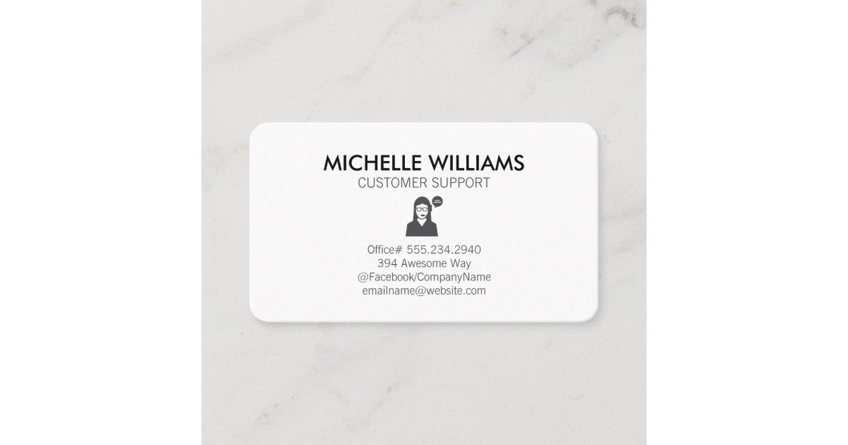Customer Support Business Card | Zazzle