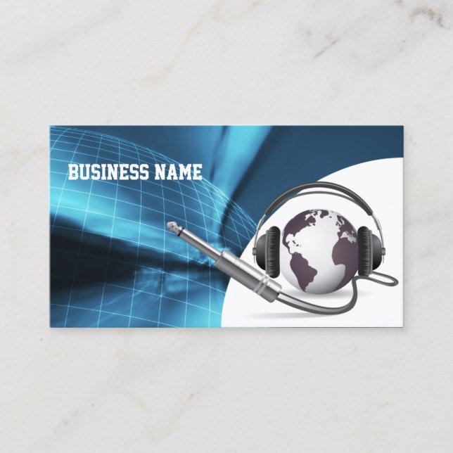 Customer Support Global Call Center Business Card (Front)
