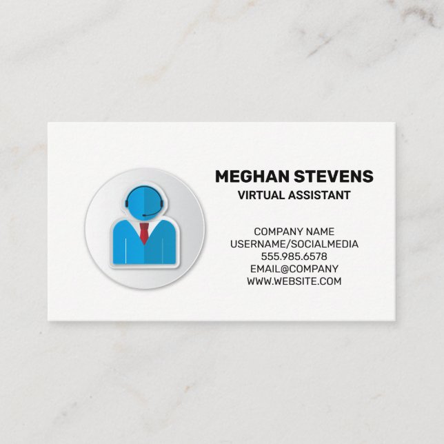 Customer Support Logo | Call Center  Appointment Card (Front)