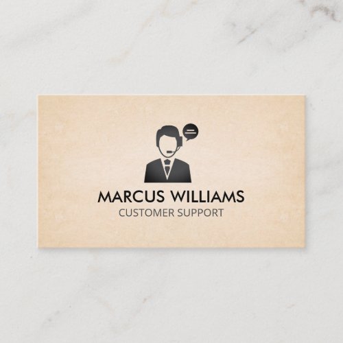 Customer Support  Texture Background Business Card