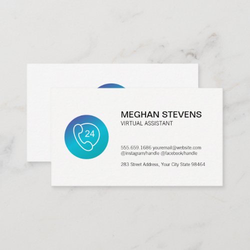 Customer Support Virtual Assistant  Phone Icon Appointment Card