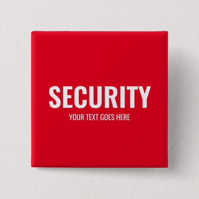 Customer Text & Design Security Template Red Button (Front)