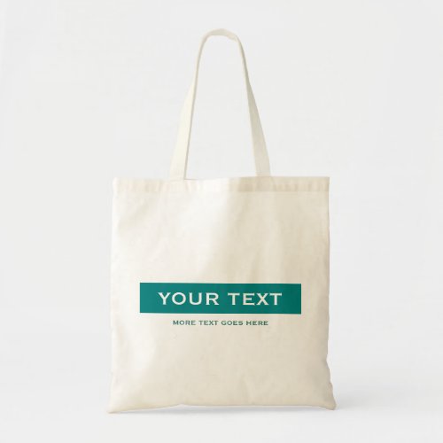 Customer Text Template Teal Green Natural Trendy Tote Bag