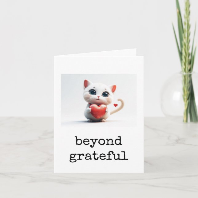Customer Thank You Card, Appreciation, Cute Cat Card (Front)