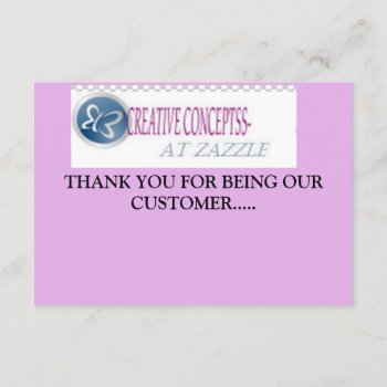 Customer Thank You Cards by CREATIVEforBUSINESS at Zazzle